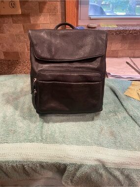 Leather backpack
